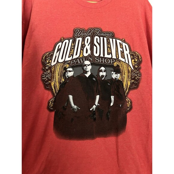 Pawn Stars Shirt Adult Medium Red Gold and Silver Pawn Shop Mens - Picture 2 of 7